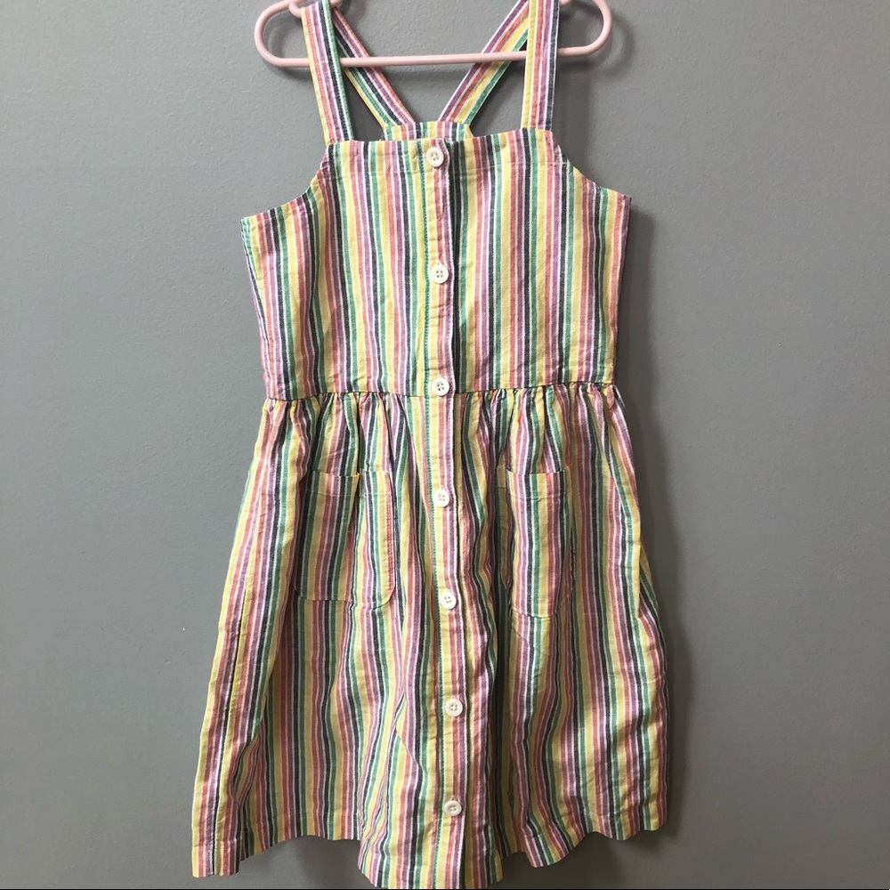Gap Girls rainbow stripes dress medium NWT